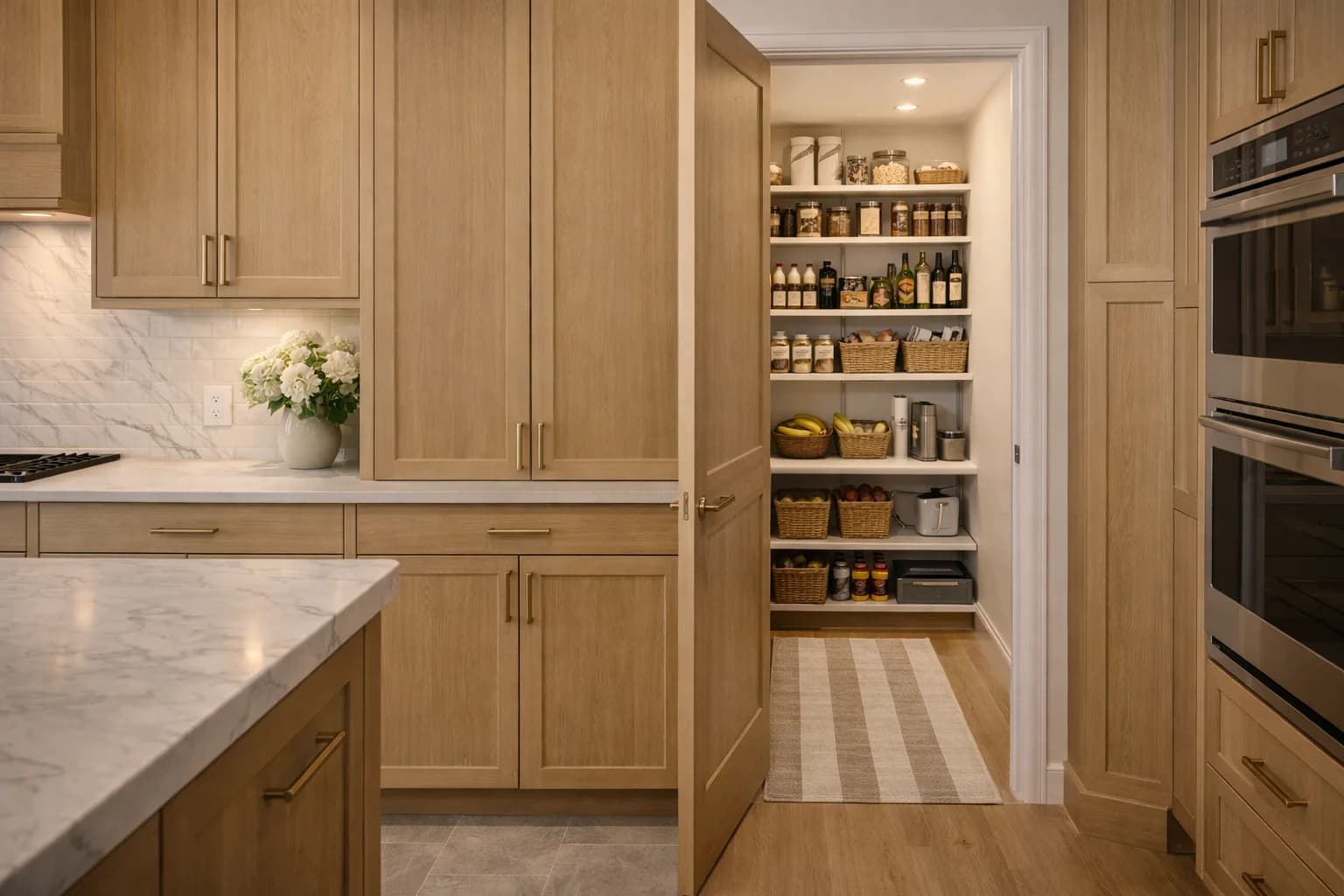 Hidden Kitchen Pantry (Concealed / Cabinet-Integrated)
